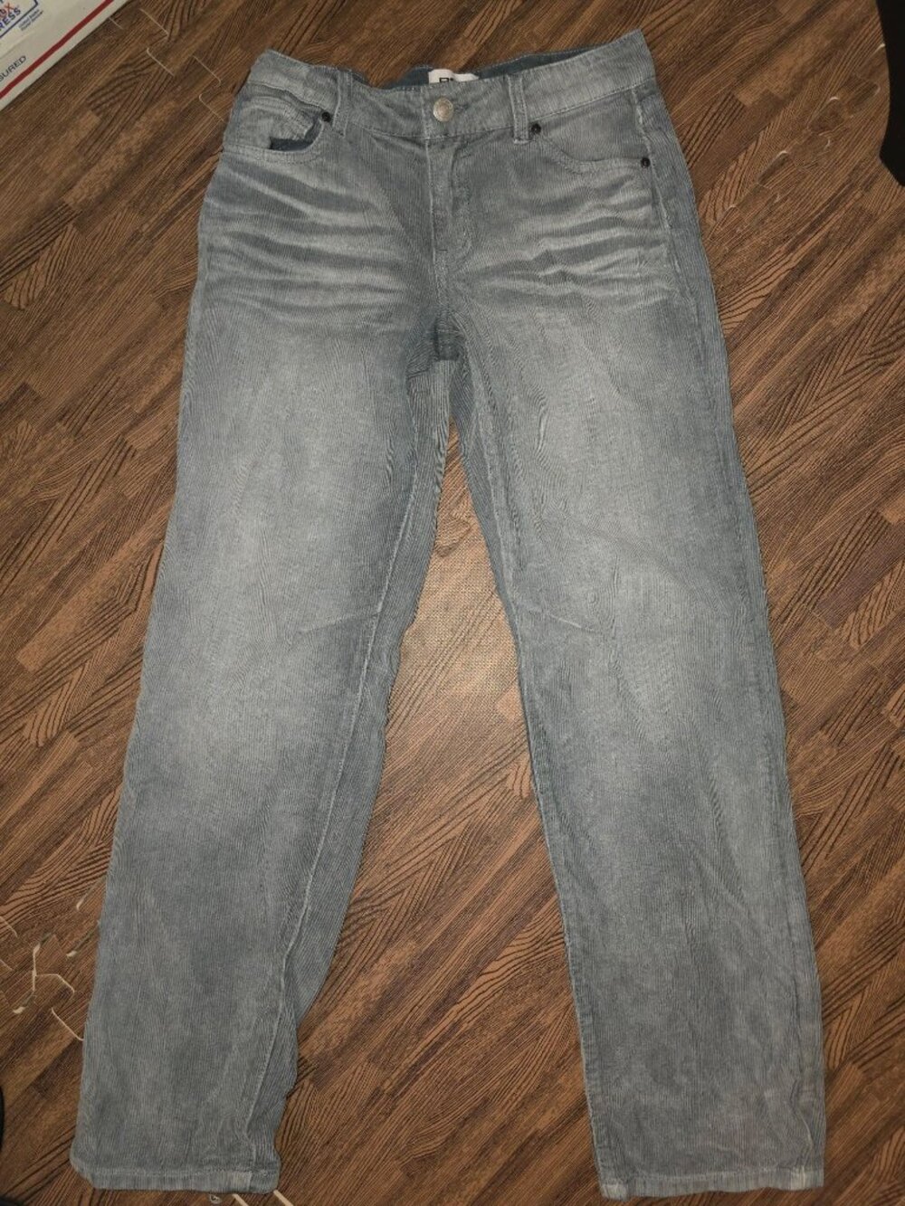 RSQ Boys Gray Corduroy Pants Size 12 100% Cotton Casual Straight Leg